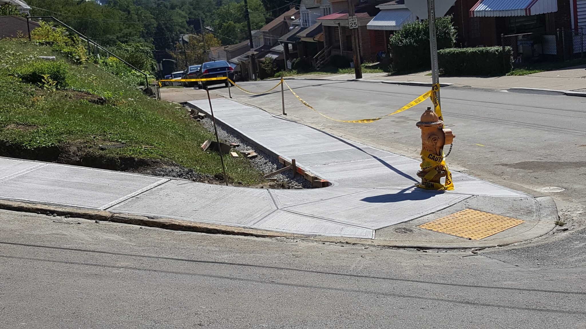 A fire hydrant on the side of a road.