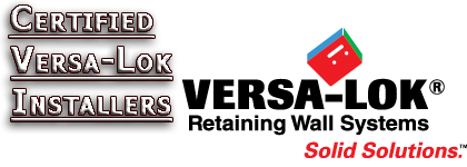 A black background with red and blue letters.